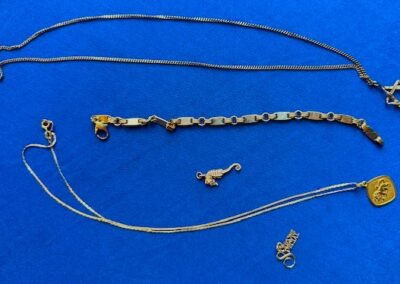 18k star pendant necklace, 18k 2 tone bracelet, 14k sea horse pendant, 18k Lion pendant necklace and 14k pendant.